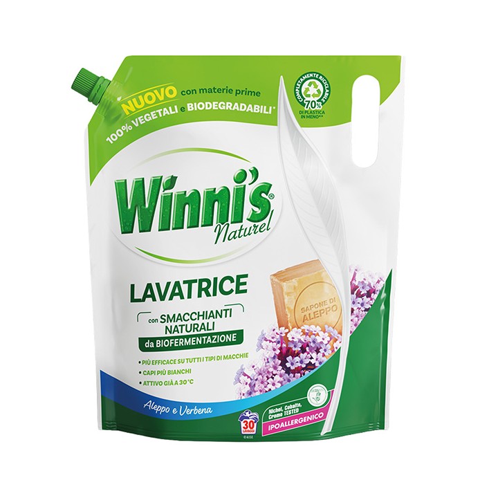 Detersivo lavatrice ecoformato - 1350 ml - sapone di aleppo e verbena - Winni's