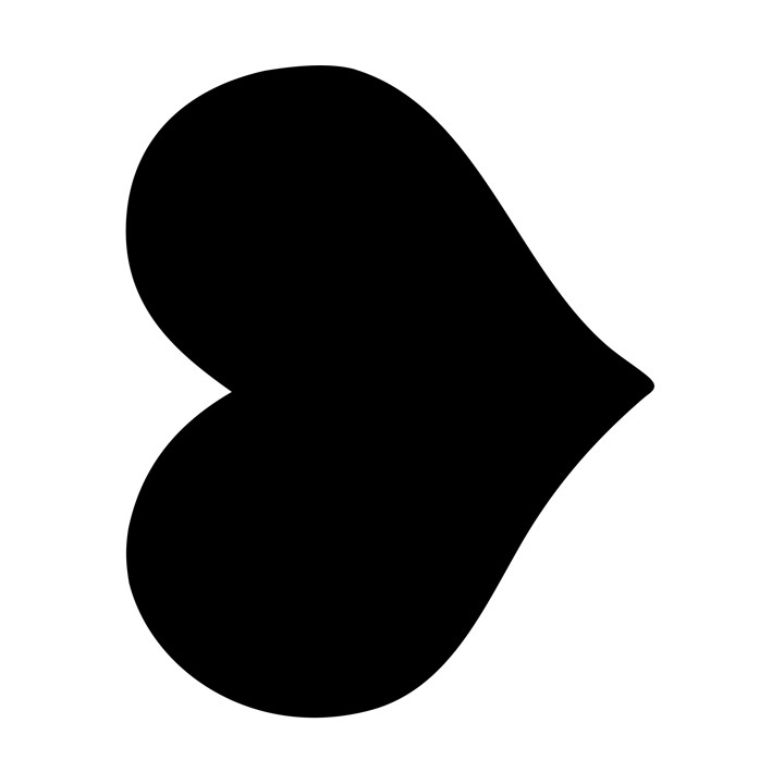 Lavagna da parete Silhouette - 29,5 x 35,8 cm - forma cuore - nero - Securit