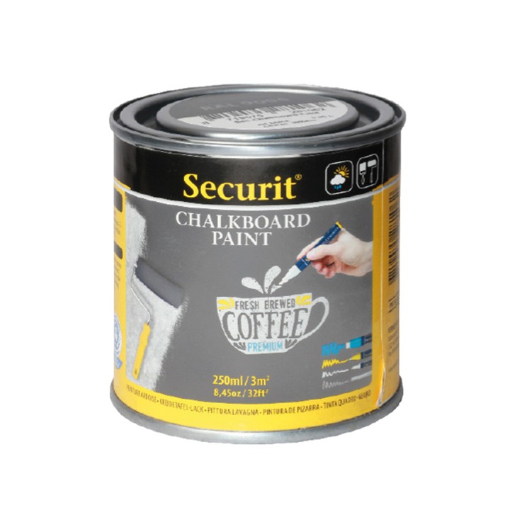 Pittura Lavagna - grigio - 250 ml (5 mq) - Securit