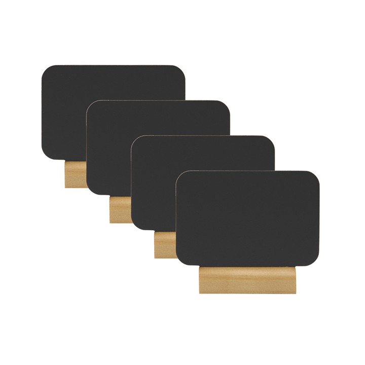 Mini lavagne segnaposto - 7,5 x 9 cm - Securit - set  4 pezzi