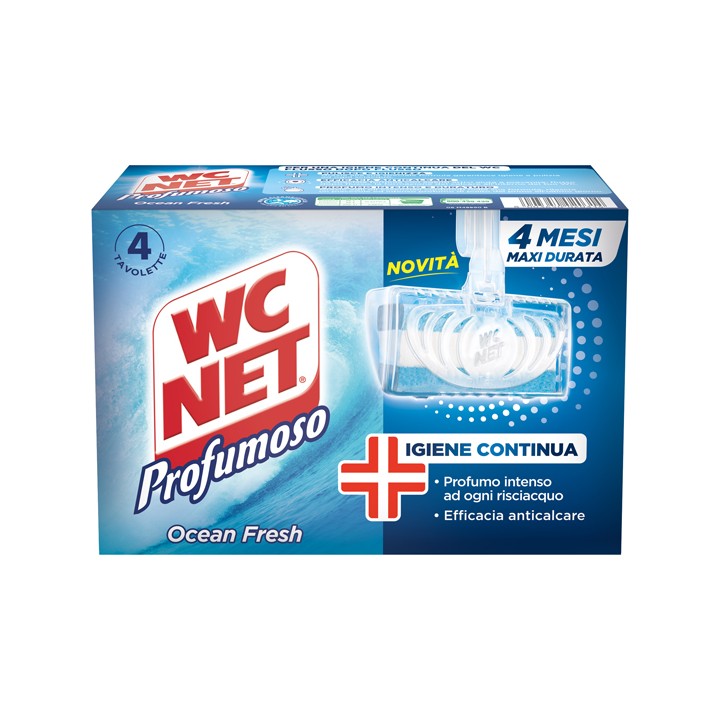 Tavoletta Profumoso Ocean Fresh - WC Net - 4 gabbiette da 34 gr