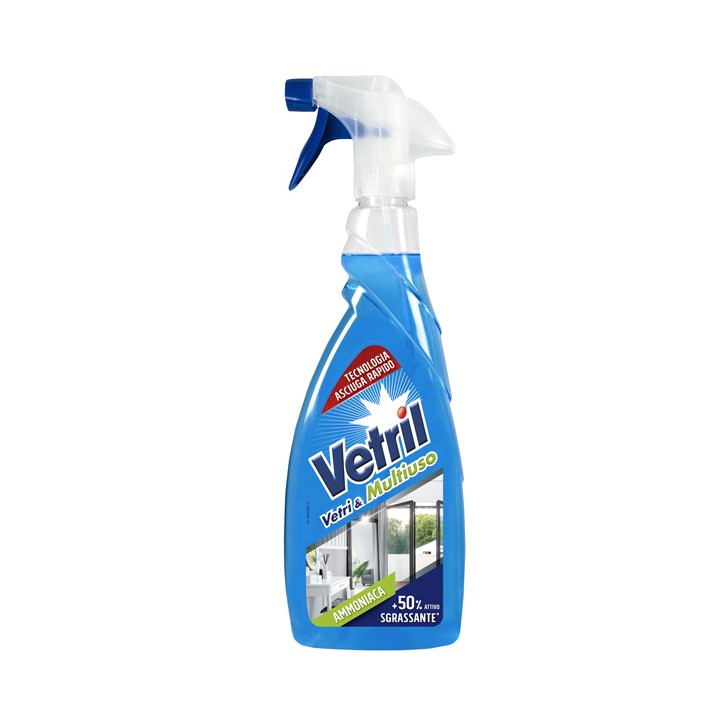 Vetril vetri e multiuso - con ammoniaca - trigger da 650 ml - Vetril