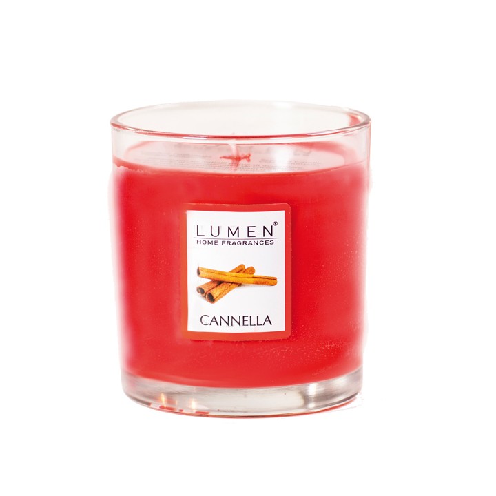 Candela in bicchiere - cannella - Lumen