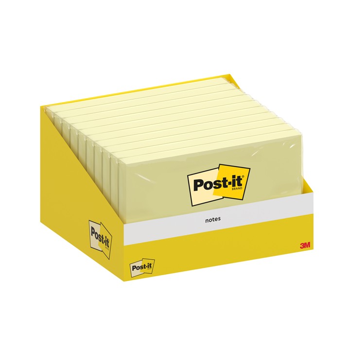 Blocco foglietti Post-it  - 76 x 127 mm - Giallo canary - 100 fogli - Post-it - conf. 10 blocchi