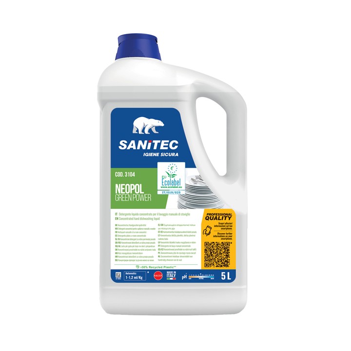 Detergente piatti Green Power - tanica 5 L - Sanitec