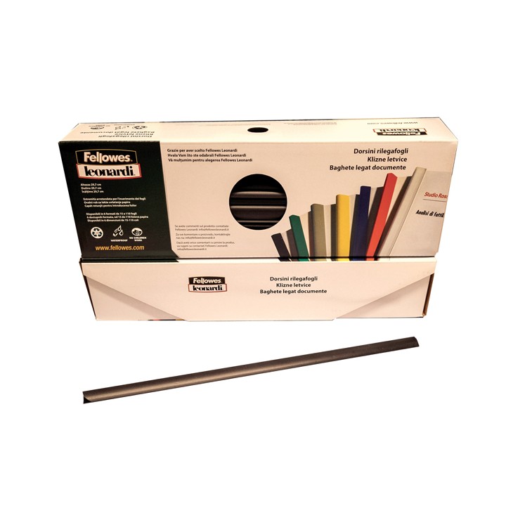 Dorsetti tondi per rilegatura - 3 mm - nero - Fellowes - scatola 50 pezzi