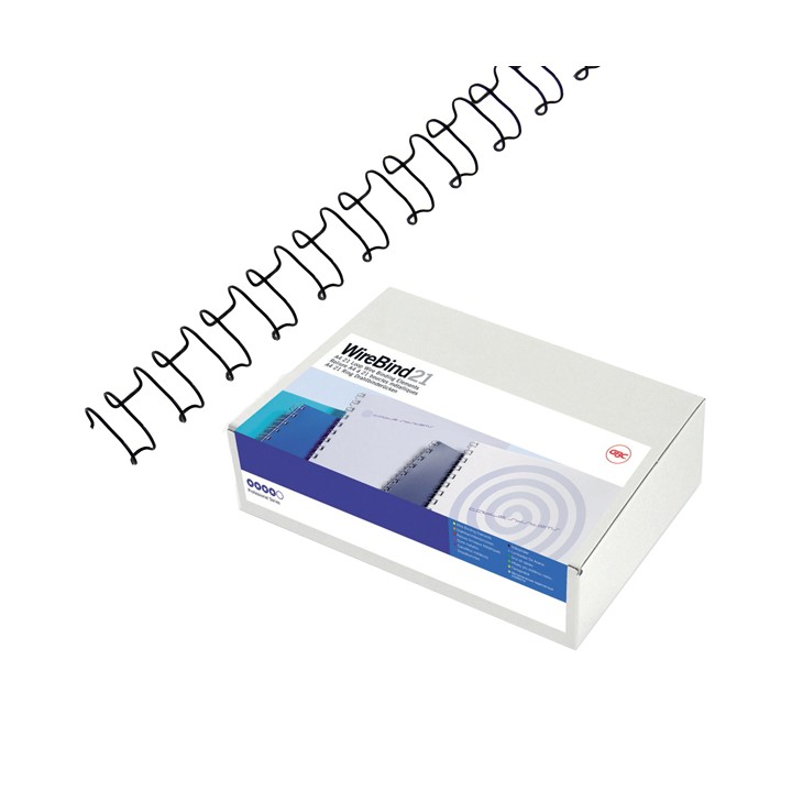 Dorsi spirale IbiWire - metallo - 21 anelli - 12 mm - argento - GBC - scatola 100 pezzi