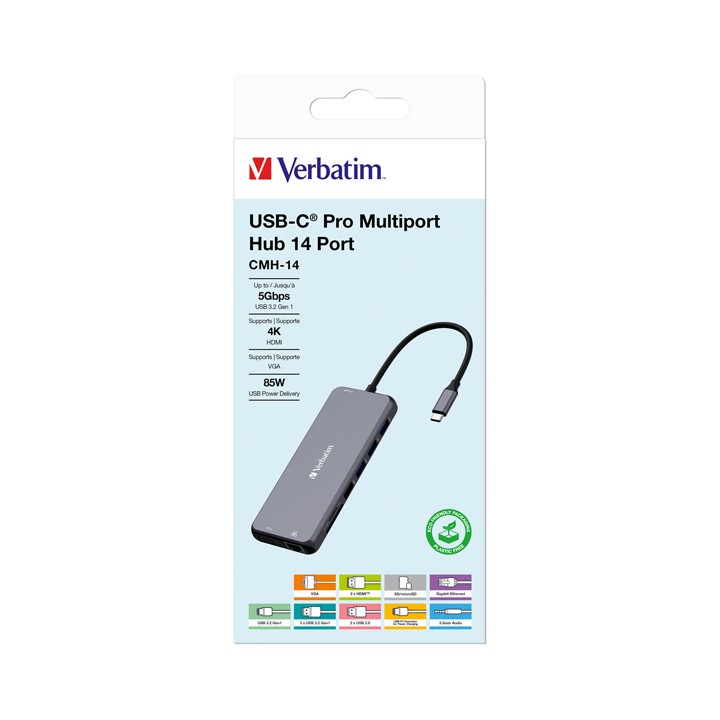 Verbatim - USB-C Pro Multiport Hub 14 Port - 32154