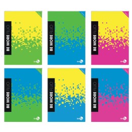 Maxiquaderno Be More Fluo - A4 - rigo di 1a - alta fogliazione - 48+2 fogli - 100 gr - BM