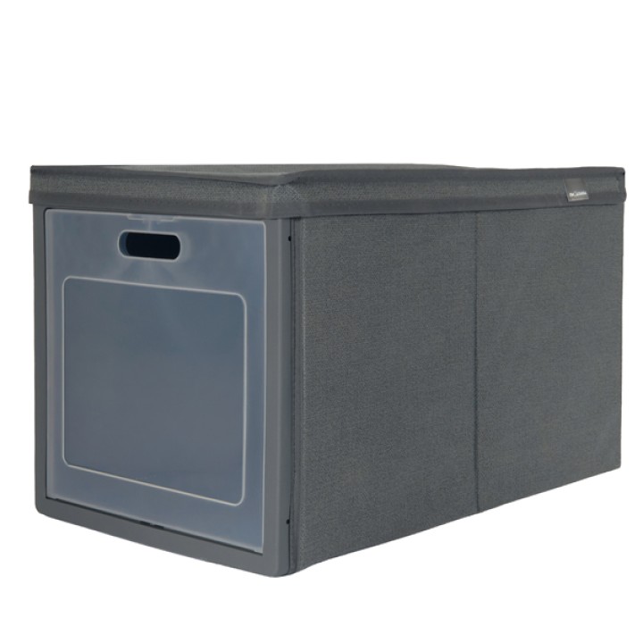 Scatola Ideabox - pieghevole - 30 x 50 x 30 cm - grigio - Perfetto