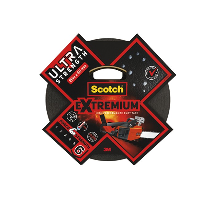 Nastro adesivo Extra resistenete - 4,8 cm x 25 m - nero - Scotch