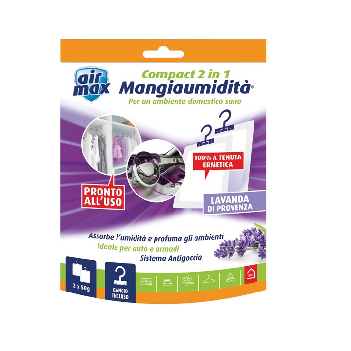 Mangiaumidità appendibile compact 2 in1 - lavanda di provenza - 50 gr - Air Max