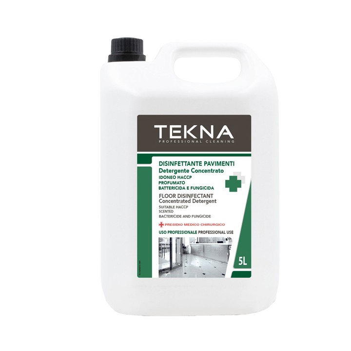Disinfettante detergente - per pavimenti - concentrato - 5 lt - Tekna