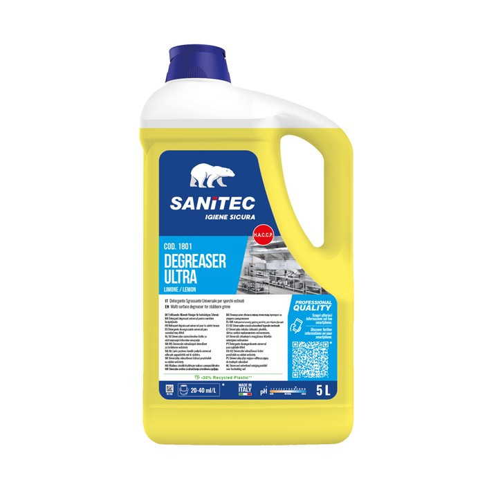 Sgrassatore Degreaser Ultra - 5 L - limone - Sanitec