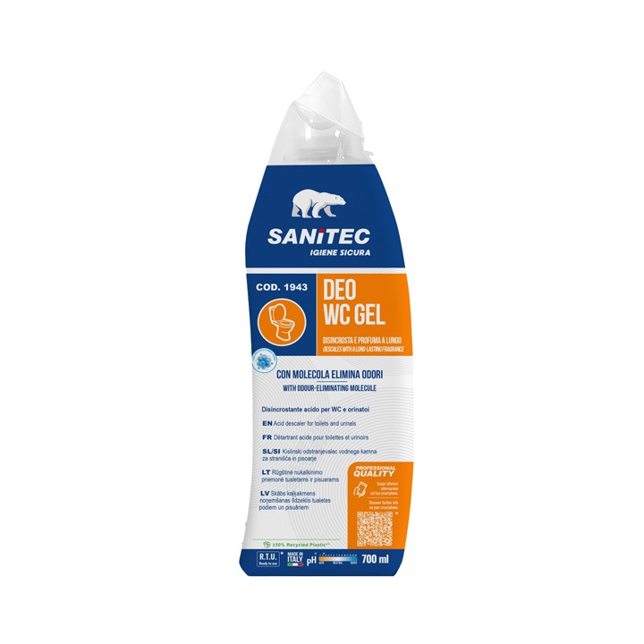 Detergente disincrostante Deo Wc Gel - eliminaodori - 700 ml - pino - Sanitec