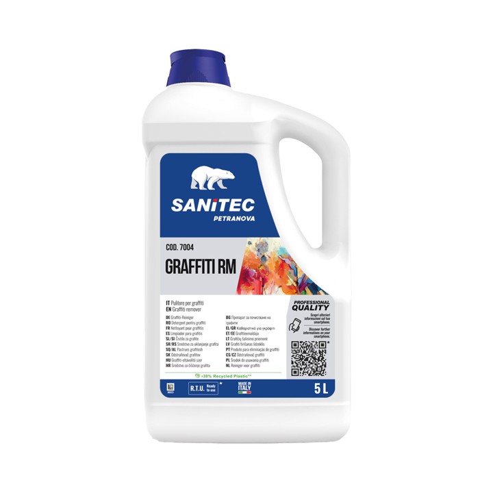 Solvente pulitore Graffiti RM - per graffitti, inchiostri e vernici - 5 L - Sanitec