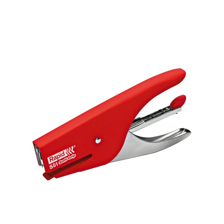 Cucitrice a pinza Rapid Supreme S51 Soft Grip - rosso - Rapid