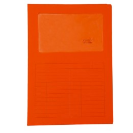 Cartellina a L con finestra Sintex - 120 gr - A4 - rosso - Blasetti - conf. 50 pezzi