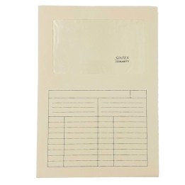 Cartellina a L con finestra Sintex - 120 gr - A4 - avorio - Blasetti - conf. 50 pezzi